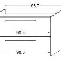 JACOB DELAFON LINE мебель для ванной EB487-J5 + EB482-00 + EB1155-NF, 100х45х68, белый