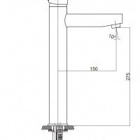 GPD Espina MSL70 Высокий смеситель для раковины (хром)