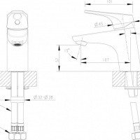 Bravat Drop-D F00312C Комплект смесителей для ванной