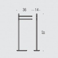 Colombo Design Square B9901 Стойка - держатель для полотенца (хром)
