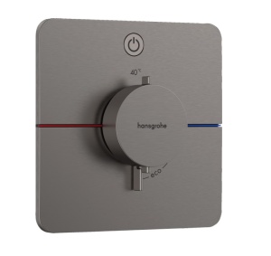 Hansgrohe ShowerSelect Comfort Q 15581340 Термостатический смеситель для душа - внешняя часть (чёрный хром шлифованный)