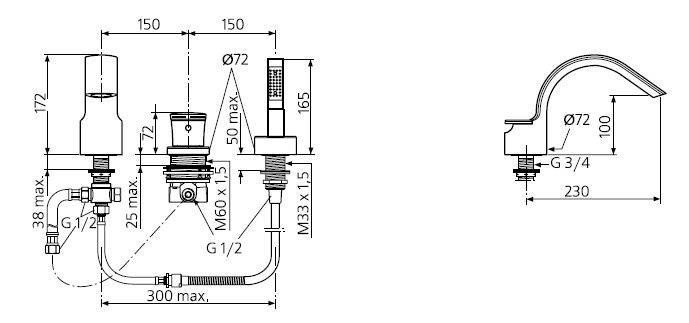 Ideal Standard Venice A5376AA Термостат на борт ванны, в магазине ...