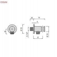 Giulini F1559/M Подключение для душевого шланга | с держателем лейки (хром)