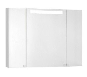 Акватон Мадрид 1A111602MA010 Зеркальный шкаф с подсветкой 100*75 см (белый глянцевый)