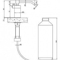 NOFER Inserts 03103.S Встраиваемый дозатор для мыла-пены (матовая нержавеющая сталь)