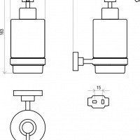 Ravak Chrome CR 231.00 X07P223 Дозатор для жидкого мыла подвесной (хром)