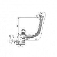 Ravak X01318 Полуавтоматический слив-перелив для нестандартных ванн (хром)