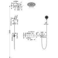 Vincea Futura VSFW-2F12TCH Душевая система - комплект с термостатическим смесителем (хром)