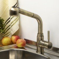WasserKRAFT A8237 Высокий смеситель для кухни с вытяжным изливом (бронза)