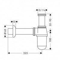 Hansgrohe 52053000 - Сифон для раковины (хром)