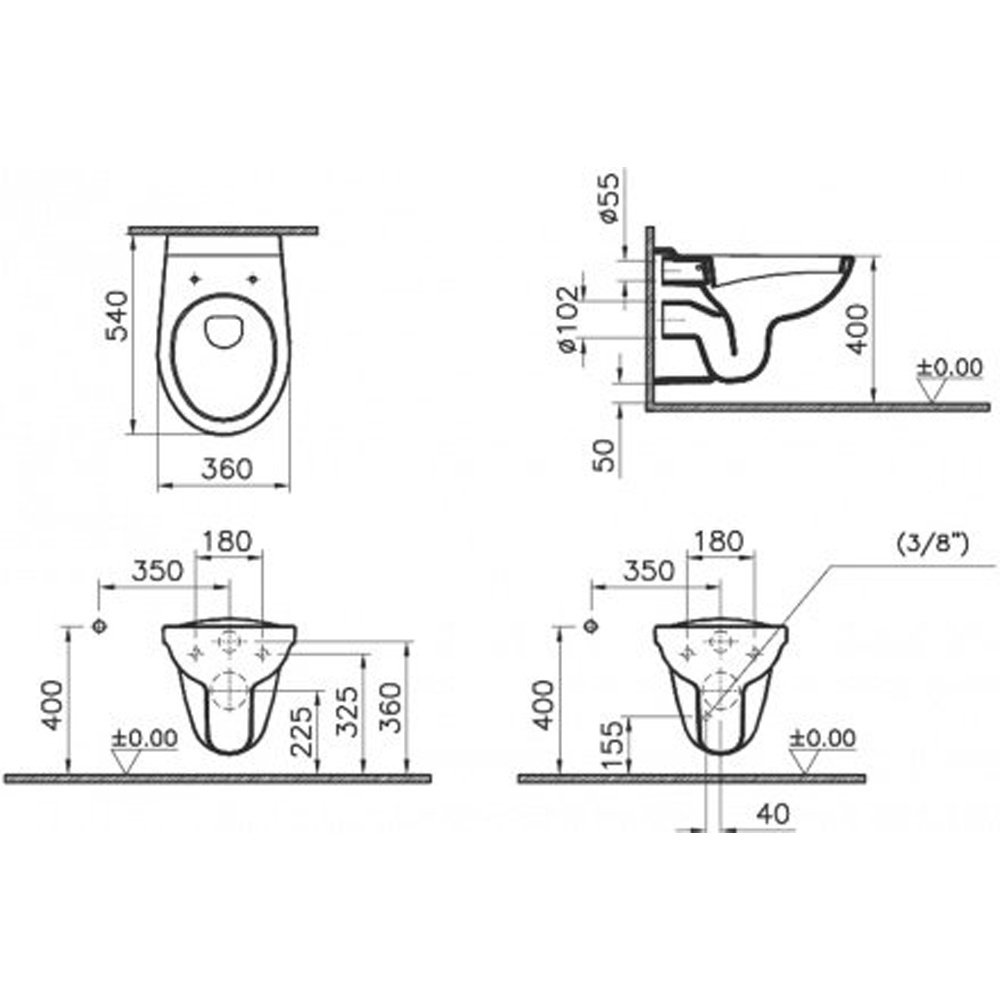 VITRA Norm Fit 9773B099-7207 Система инсталляции в комплекте с ...