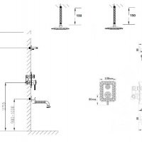 Bronze de Luxe WINDSOR 10137/1DF Встраиваемая душевая система в комплекте со смесителем (Бронза)