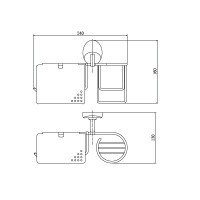 FASHUN A1603-1 Держатель для туалетной бумаги с держателем для освежителя воздуха (хром)