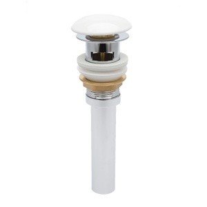 AQUAme AQM7002-1W Донный клапан | сливной гарнитур - для раковины с переливом (белый)