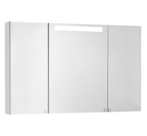 Акватон Мадрид 1A113402MA010 Зеркальный шкаф с подсветкой 120*75 см (белый глянцевый)
