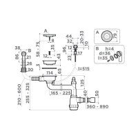 OMOIKIRI WK-1CL-R-AB022-A 4957092 Арматура для кухонных моек с клапаном-автомат (античная латунь)