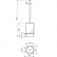 A9144AA Ideal Standard Softmood Настенный туалетный ершик (хром)