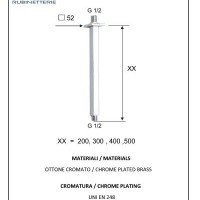 Remer 347S20 Кронштейн для верхнего душа 200 мм (хром)