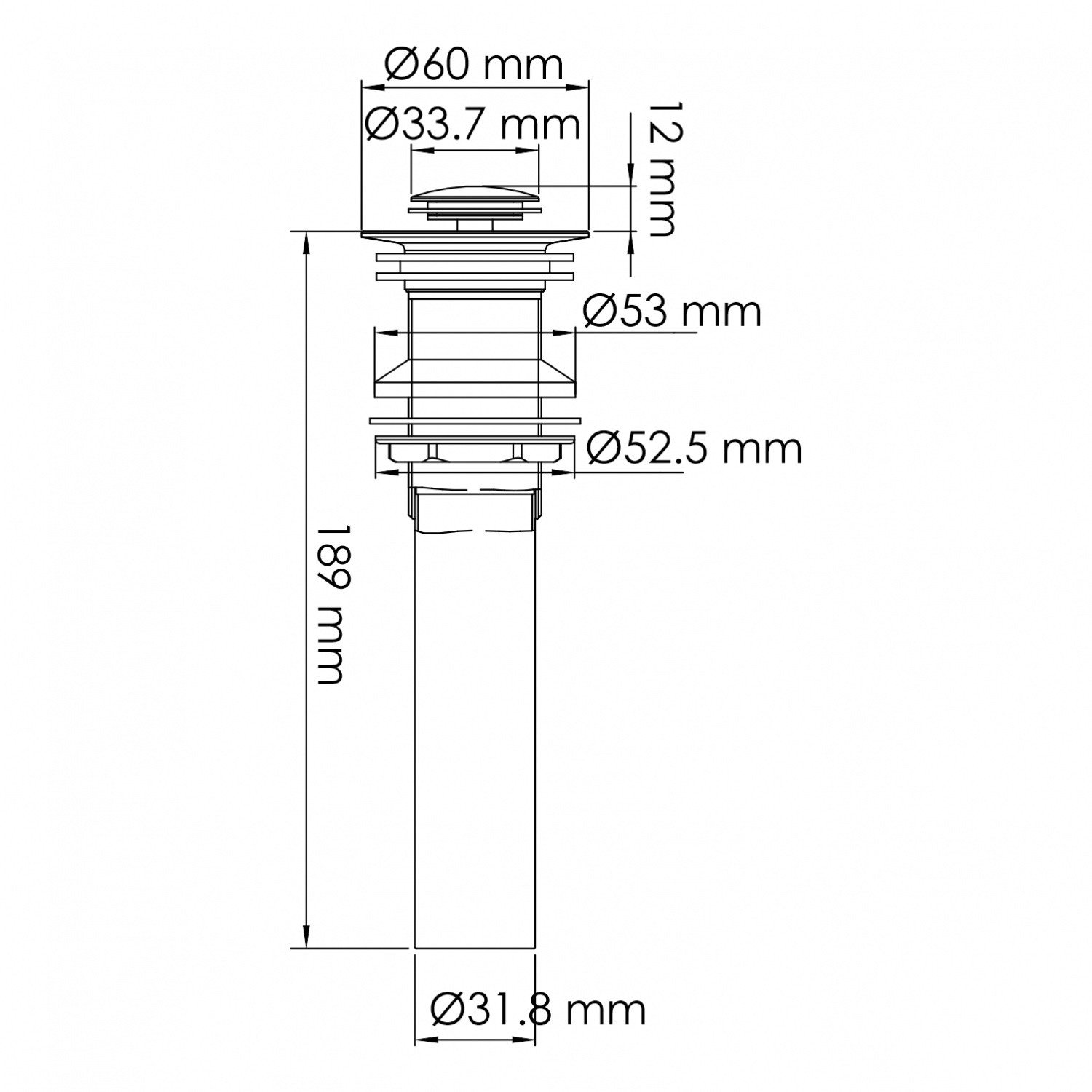 WasserKRAFT A252 Выпуск для раковины без перелива (золото матовое ...