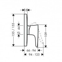Hansgrohe PuraVida 15665000 - Смеситель для душа (хром)