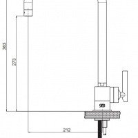 GPD Frezia MTE100 Высокий смеситель для кухни (хром)
