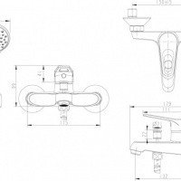 Bravat Eco-D F00314C Комплект смесителей для ванной