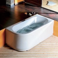 Акриловая ванна ALPEN Viva 175 R 78119, гарантия 10 лет, асимметричная форма, объём 235 литров, цвет - euro white (европейский белый)