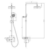 Lemark Bronx LM3762GM Душевая система - комплект со смесителем с функцией наполнения ванны (Графит матовый)
