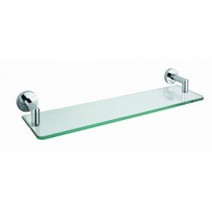 NOFER Line 16515.B Полка стеклянная для ванной комнаты 500 мм (прозрачное стекло | хром)