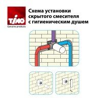 Timo Briana 7189/17SM Гигиенический душ - комплект со смесителем (золото матовое)