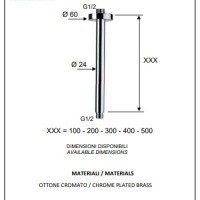 Remer 347N10 Кронштейн для верхнего душа 100 мм (хром)