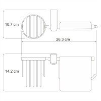 WasserKRAFT Berkel K-6859 Держатель для туалетной бумаги с держателем освежителя воздуха (хром)