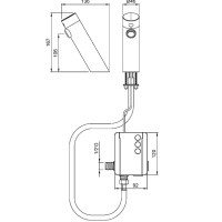 NOFER 07360.B Автоматический кран подачи воды для раковины (хром)