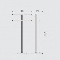 Colombo Design PLUS W4938 Стойка - держатель для полотенец (хром)