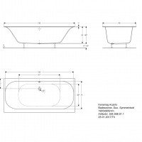 KERAMAG Acanto 554.008.01.1: Акриловая ванна, 1900 x 900 мм
