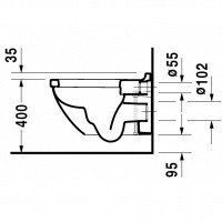 Duravit Starck 3 422509 00 A1 Унитаз подвесной в комплекте с сиденьем с крышкой, с функцией плавного закрытия (SoftClose),