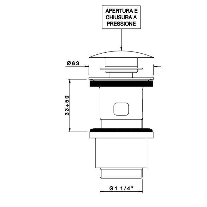 Nicolazzi Scarichi 5558GB Выпуск для раковины с переливом ...