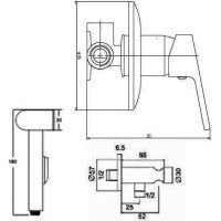 ESKO SHS 4 in1 Гигиенический душ - комплект со смесителем (хром)