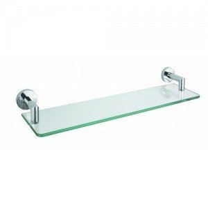 NOFER Line 16515.S Полка стеклянная для ванной комнаты 500 мм (прозрачное стекло | хром матовый)