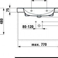 Laufen The New Classic 8.1385.5.400.158.1 Раковина подвесная на 80 см