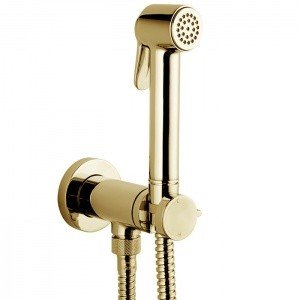 Bossini Paloma Brass E37005B.021 Гигиенический душ - комплект с прогрессивным смесителем (золото)