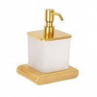 REMER Lounge LN13BG Дозатор для жидкого мыла подвесной (матовое стекло | золото шлифованное)
