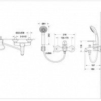 Bravat Simple F00316C Комплект смесителей для ванной