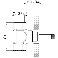 Cisal ZA00331104 Внутренний механизм запорного вентиля 3/4"