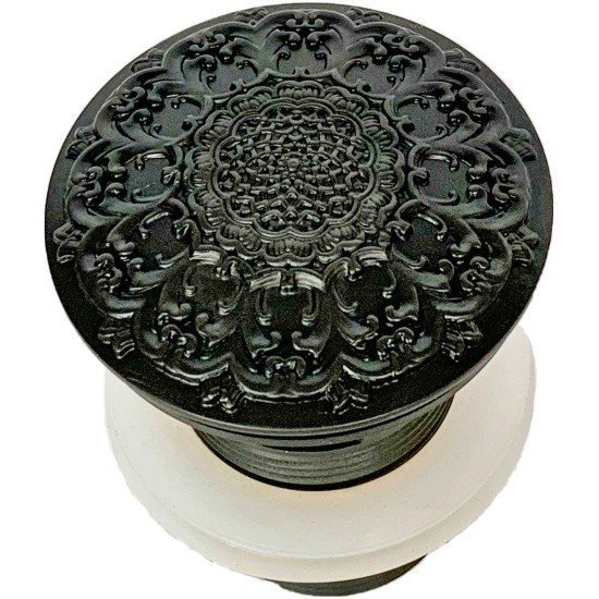 MILACIO MC.010.BL Выпуск для раковины с переливом (черный), в интернет ...