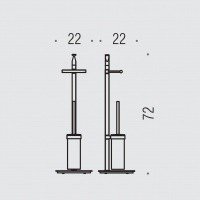 Colombo Design PLANETS B9816 - Стойка с аксессуарами 72 см (хром)