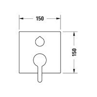 Duravit C.1 C14210011010 Смеситель для ванны - внешняя часть (хром)