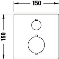 Duravit Thermostatic TH4200013046 Термостатический смеситель для ванны - внешняя часть (чёрный матовый)