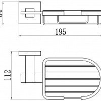 Savol Серия 65С S-06532C Мыльница-решётка подвесная (бронза)