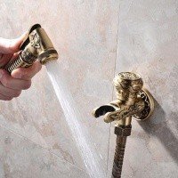 Bronze de Luxe Royal 10235 Гигиенический душ - комплект с запорным вентилем (бронза)
